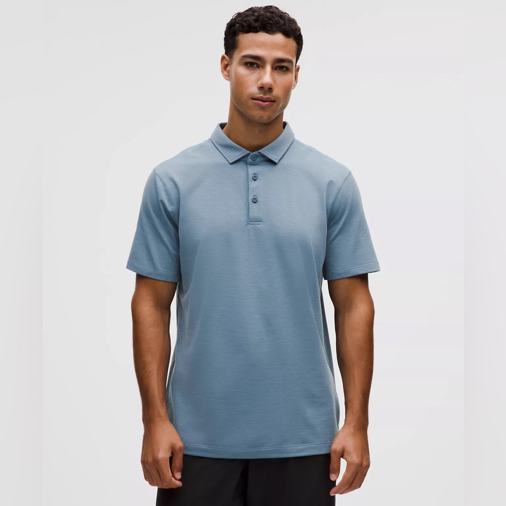 NWT- Lululemon Evolution Short-Sleeve Polo in steel blue